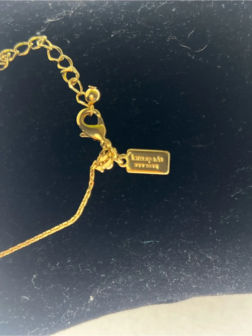 Kate Spade New York Bumblebee Pendant Necklace Gold Tone Pave Bee Charm
